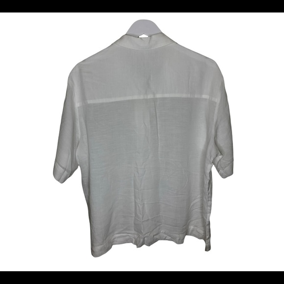 C’EST MOI Boxy Fit Button Down Blouse Ivory One Size (XS-Large) - Picture 7 of 12